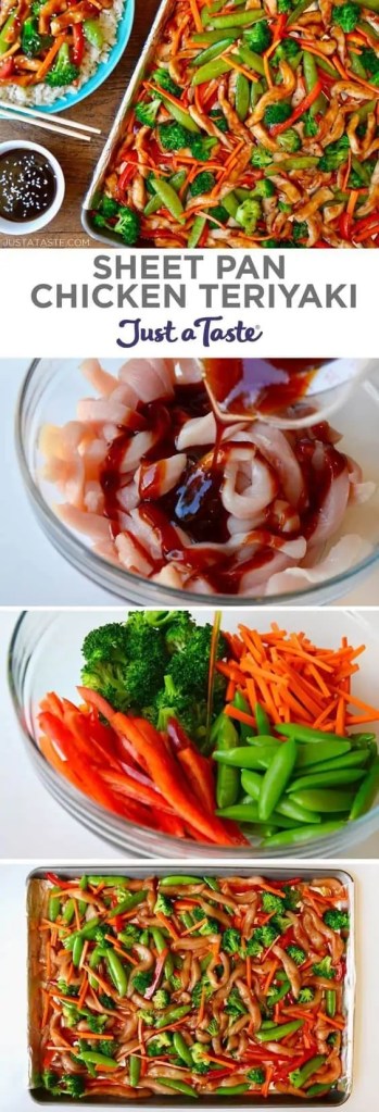 Sheet pan chicken teriyaki healthy dinner