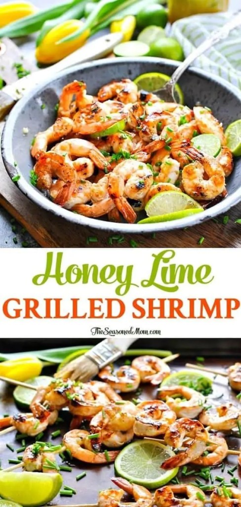 Honey lime grilled shrimp healthy dinner