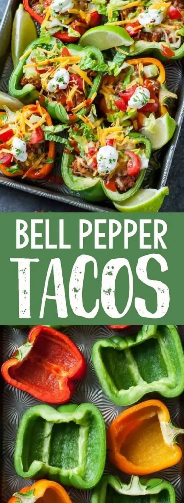 Baked bell pepper tacos