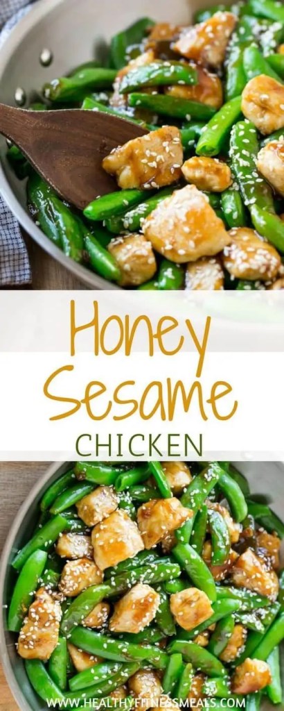 Honey sesame chicken healthy dinner